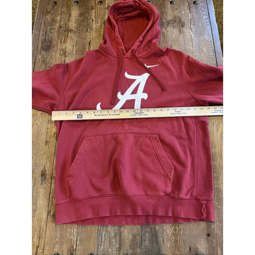 Nike Alabama Crimson Tide Script A Hoodie Sweatshirt Men’s Large Red Fleece